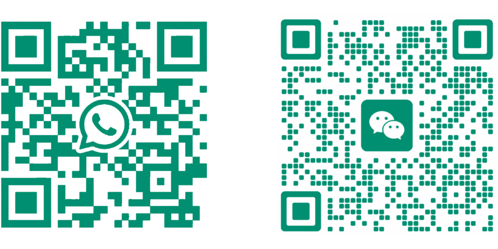 WhatsApp and WeChat QR codes for Apex Tennis enquiries